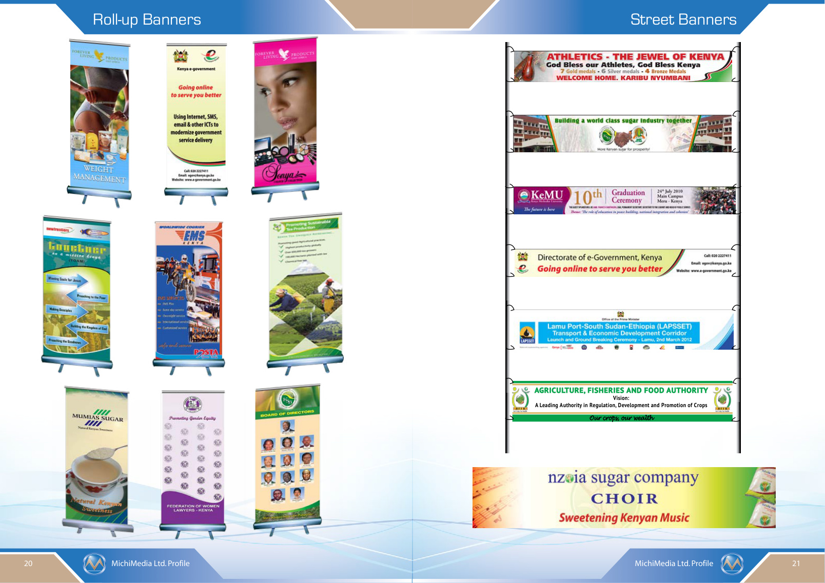 Roll-up & Street Banners portfolio sample
