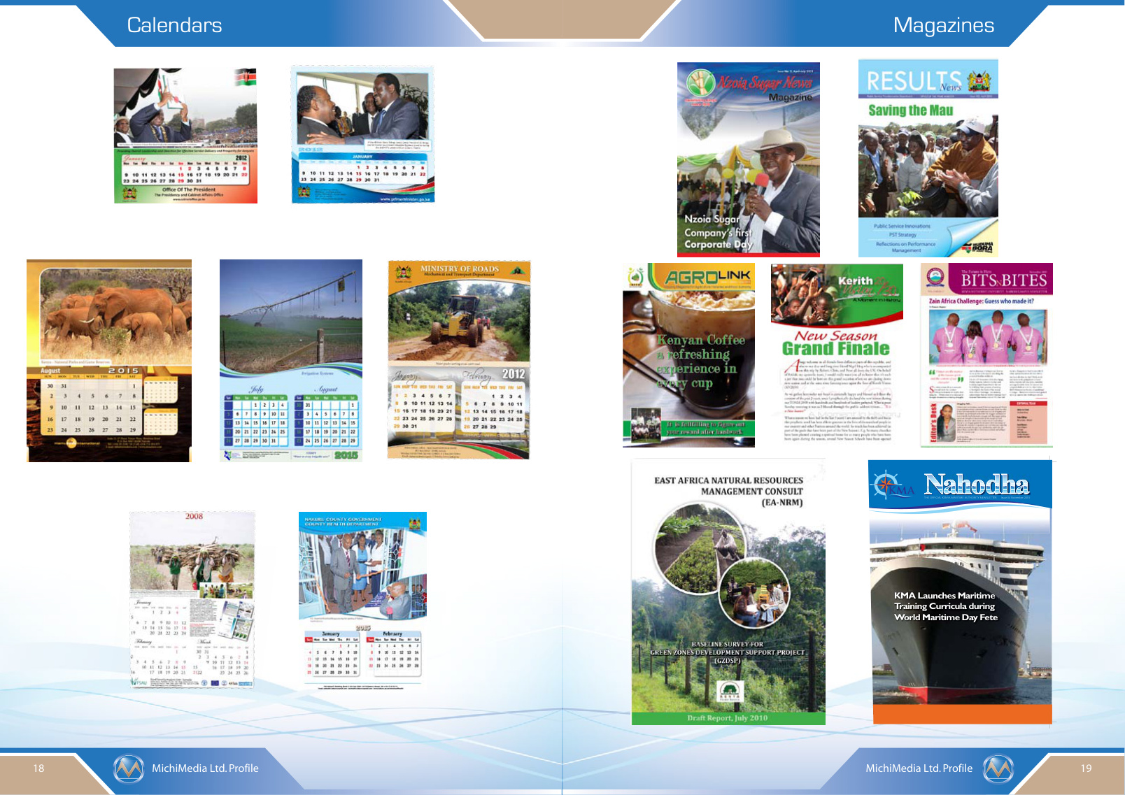 Calendars & Magazines portfolio sample