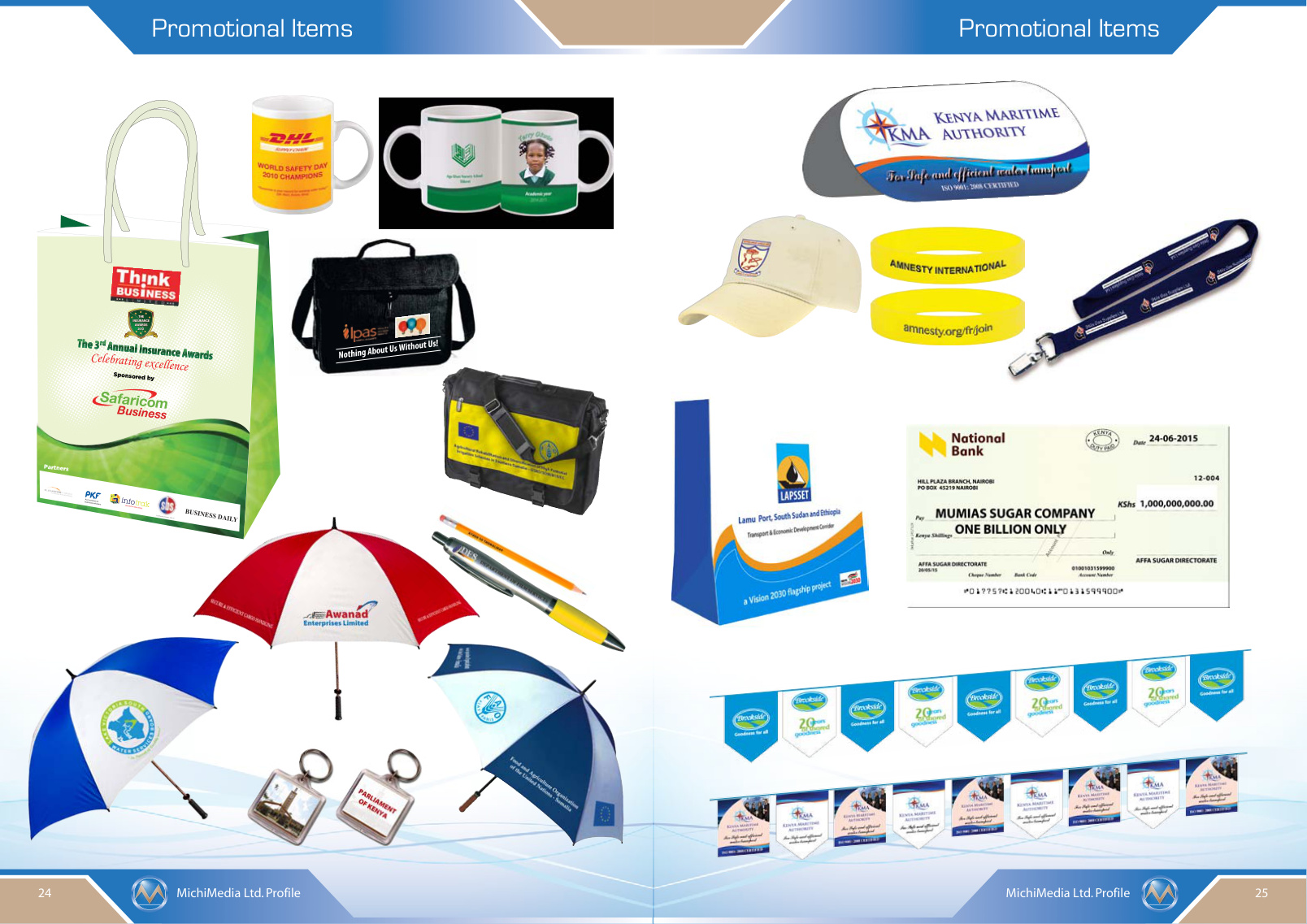 Promotional Items portfolio sample