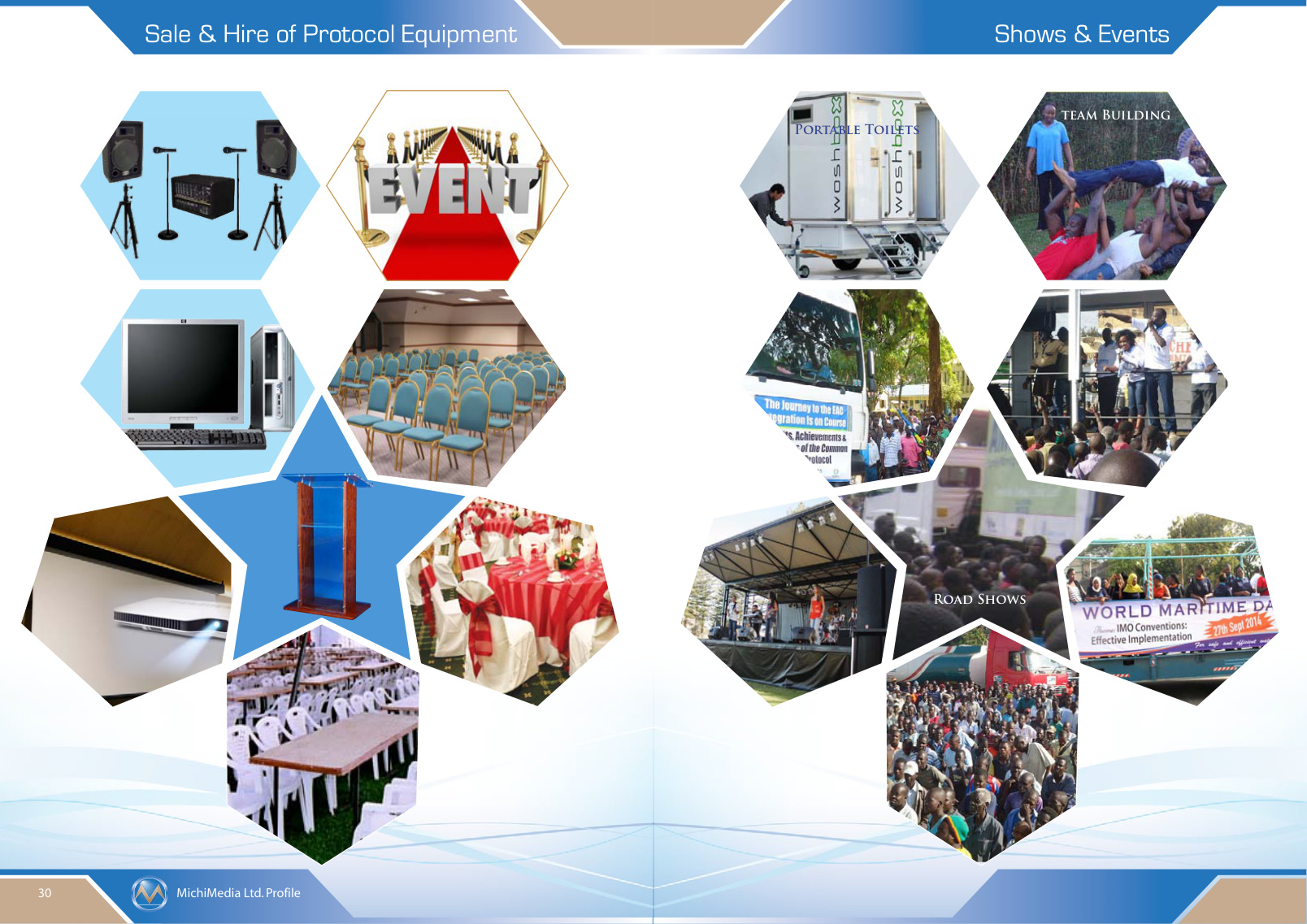 Shows, Events & Protocol Equipment portfolio sample